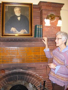 Eureka Springs Library with painting of Dale Carnegie